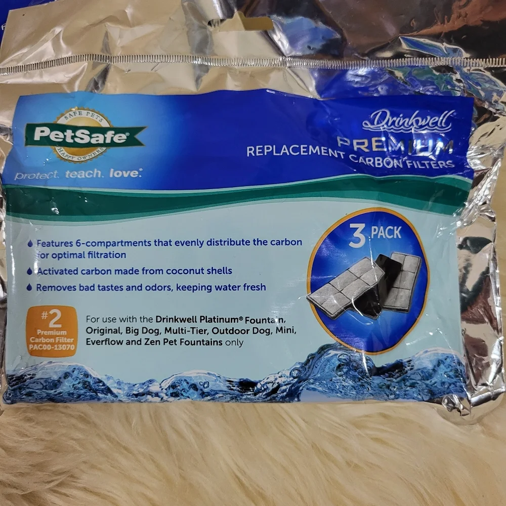 PetSafe Drinkwell Premium Replacement Carbon Filters 3pk NWT
